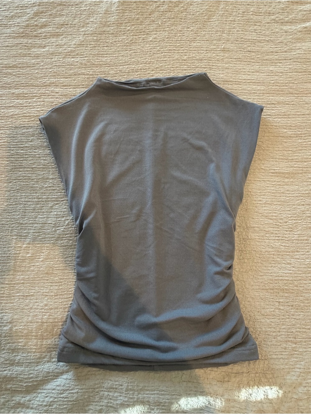 Blu Pepper Sleeveless Mock Neck Tank Top - Gray
